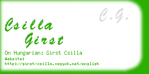 csilla girst business card